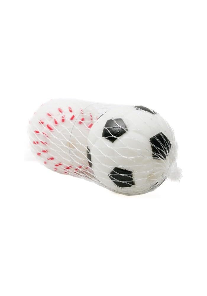 Daiso Pet Sports Ball - White/Red - Image 3